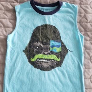 BOY'S SLEEVELESS SHIRT WITH GORILLA  PRINT
